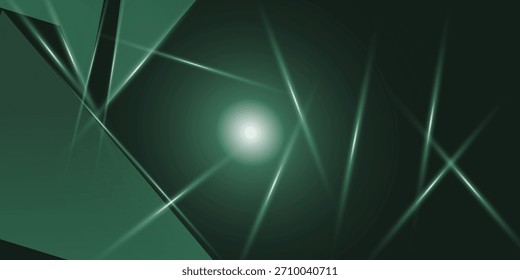 Vector de fondo elegante del polígono abstracto verde, Anuncio de la tecnología, ilustración de fondo moderna EPS 10