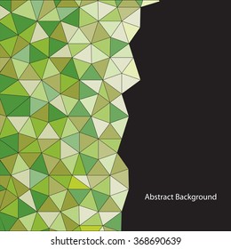 Green abstract polygonal background.