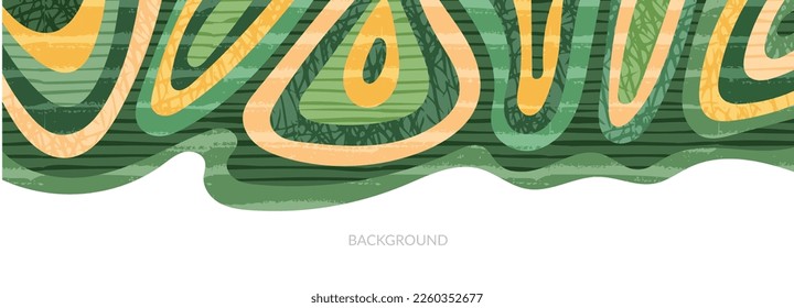 Green abstract rice field top view texture vector background. Nature pattern, eco illustration, countryside banner design. Agriculture horizontal landscape, ecological header layout, rural panorama