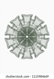 Green abstract rosette