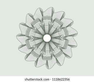 Green abstract rosette