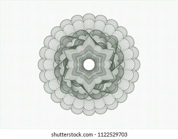 Green abstract rosette