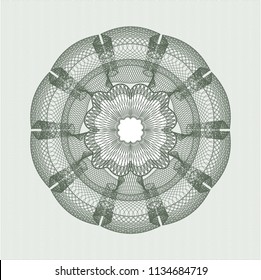 Green abstract rosette