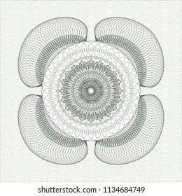 Green abstract rosette