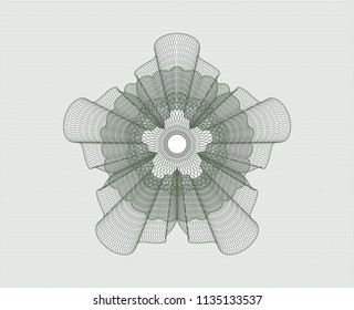 Green abstract rosette