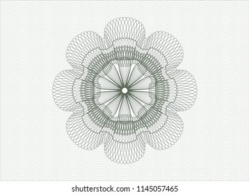 Green abstract rosette