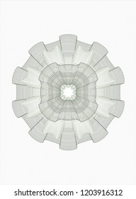 Green abstract rosette