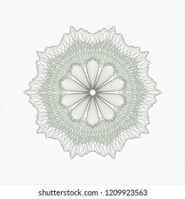 Green abstract rosette