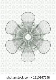 Green abstract rosette