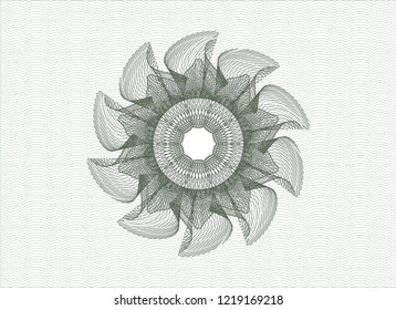 Green abstract rosette