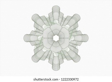 Green abstract rosette