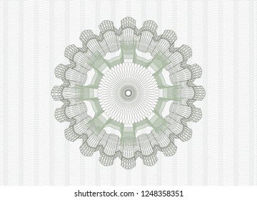 Green abstract rosette