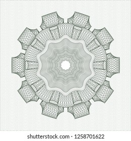 Green abstract rosette