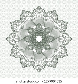 Green abstract rosette