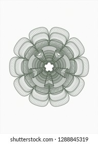Green abstract rosette