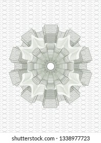 Green abstract rosette