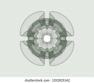 Green abstract rosette