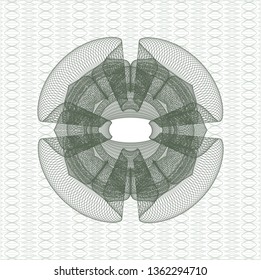Green abstract rosette