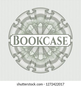 Green abstract rosette with text Bookcase inside