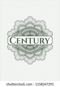 Green abstract rosette with text Century inside