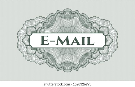 Green abstract rosette with text Email inside