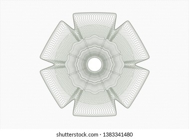 Green abstract rosette. Vector Illustration. Detailed.