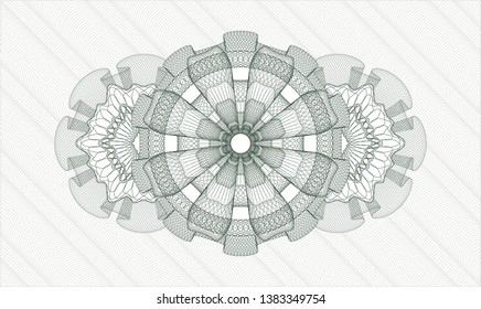 Green abstract rosette. Vector Illustration. Detailed.
