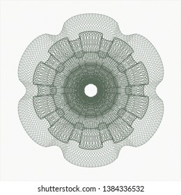 Green abstract rosette. Vector Illustration. Detailed.