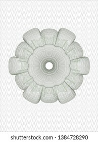 Green abstract rosette. Vector Illustration. Detailed.
