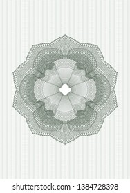 Green abstract rosette. Vector Illustration. Detailed.