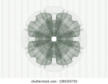 Green abstract rosette. Vector Illustration. Detailed.
