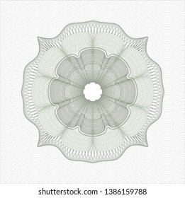 Green abstract rosette. Vector Illustration. Detailed.