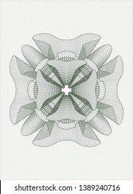 Green abstract rosette. Vector Illustration. Detailed.