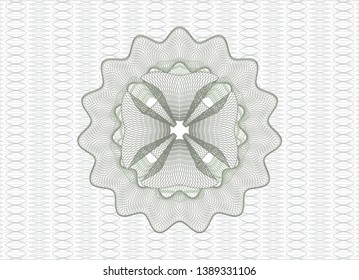 Green abstract rosette. Vector Illustration. Detailed.