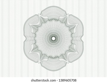 Green abstract rosette. Vector Illustration. Detailed.