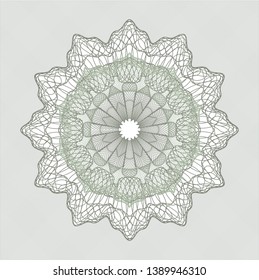 Green abstract rosette. Vector Illustration. Detailed.