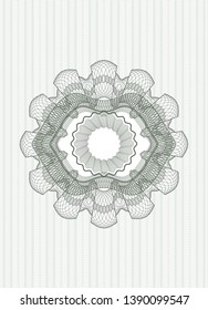 Green abstract rosette. Vector Illustration. Detailed.