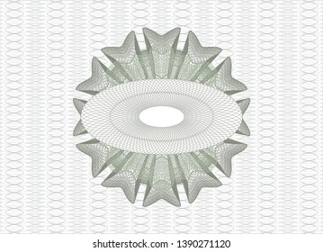 Green abstract rosette. Vector Illustration. Detailed.