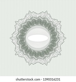Green abstract rosette. Vector Illustration. Detailed.