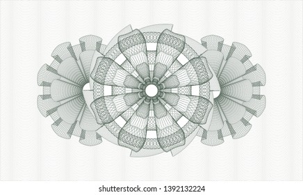 Green abstract rosette. Vector Illustration. Detailed.