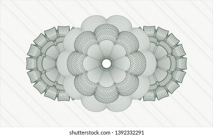 Green abstract rosette. Vector Illustration. Detailed.