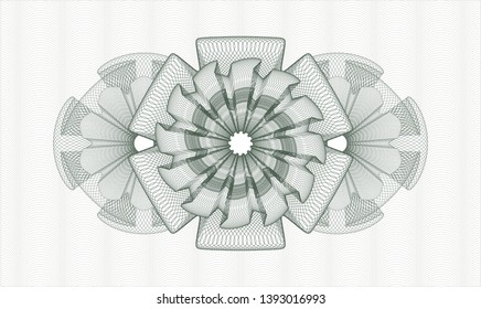 Green abstract rosette. Vector Illustration. Detailed.