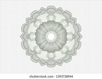 Green abstract rosette. Vector Illustration. Detailed.