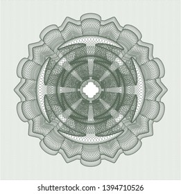 Green abstract rosette. Vector Illustration. Detailed.