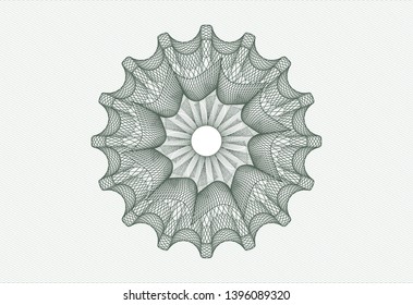 Green abstract rosette. Vector Illustration. Detailed.