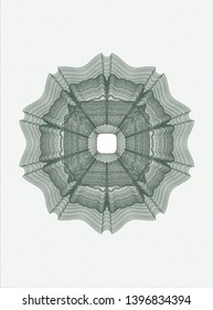 Green abstract rosette. Vector Illustration. Detailed.