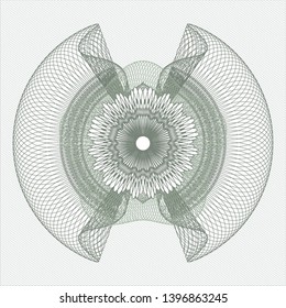 Green abstract rosette. Vector Illustration. Detailed.