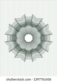 Green abstract rosette. Vector Illustration. Detailed.