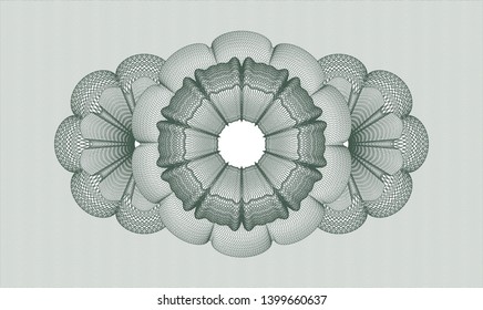 Green abstract rosette. Vector Illustration. Detailed.