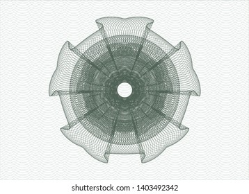 Green abstract rosette. Vector Illustration. Detailed.
